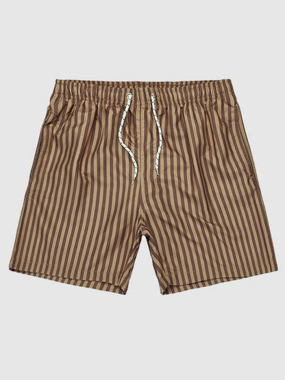 Men's striped inner mesh quick-drying beach shorts