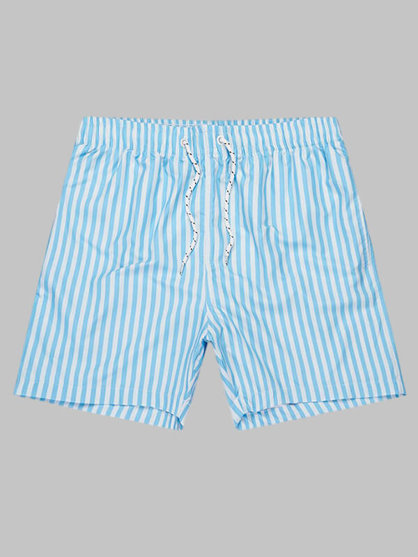Men's striped inner mesh quick-drying beach shorts