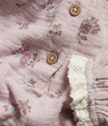 Baby pink floral blouse