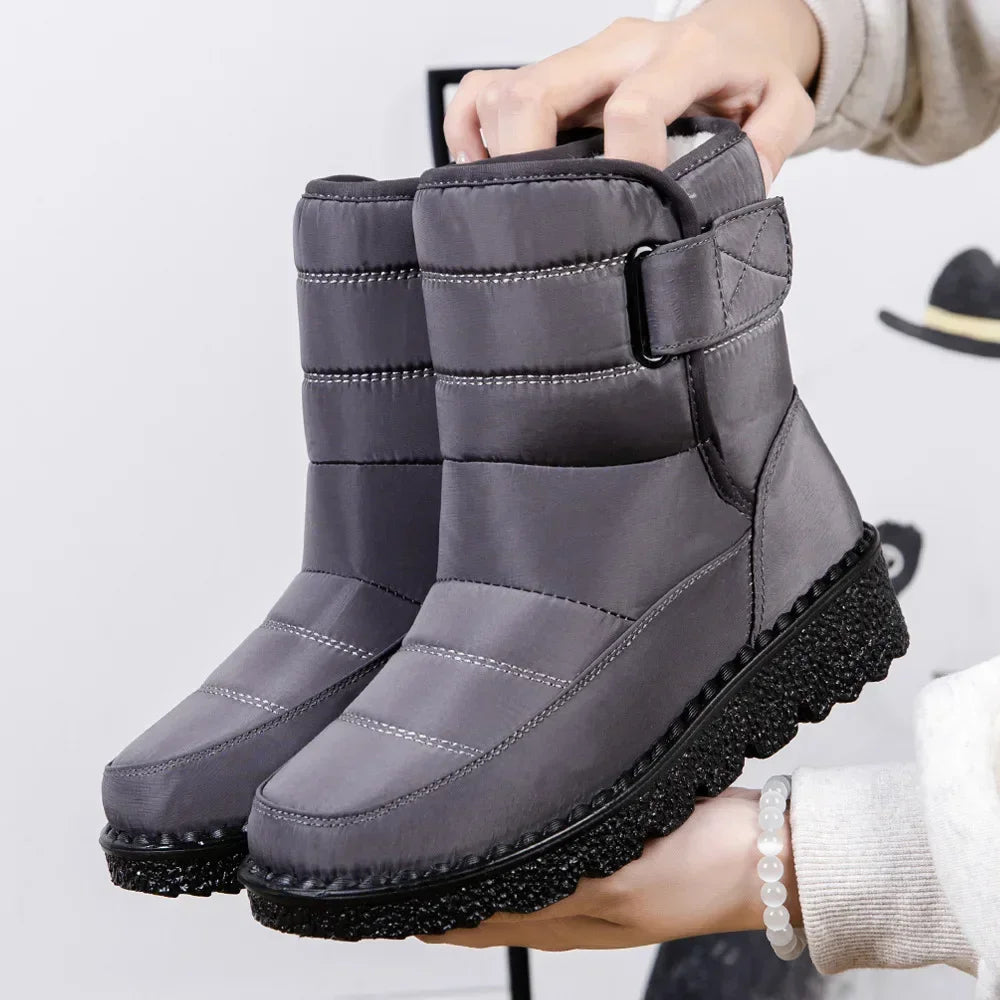 Cotton Padded Ankle Boots