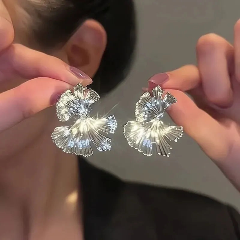 Crystal Flower Drop Earring