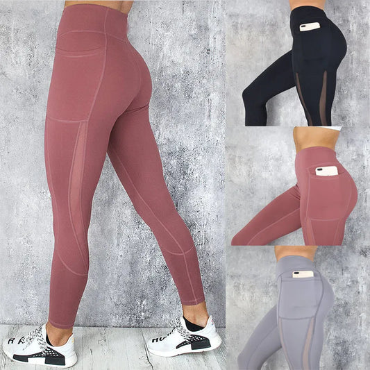 Mesh Stitching Yoga Sports Leggings