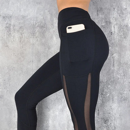 Mesh Stitching Yoga Sports Leggings