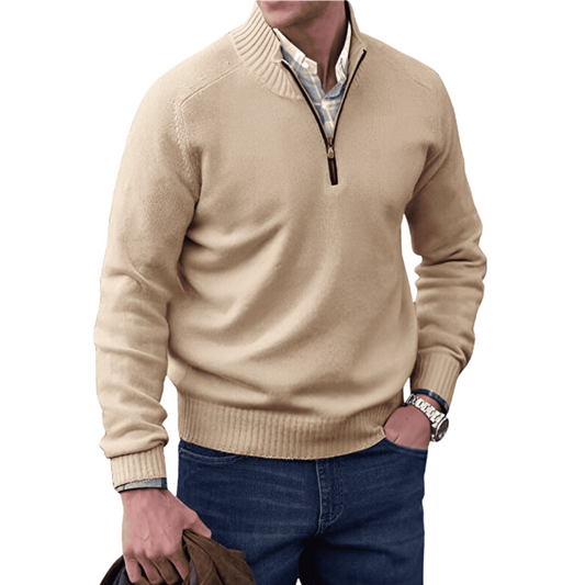 Monroe™ Cashmere Quarter Zip Sweater